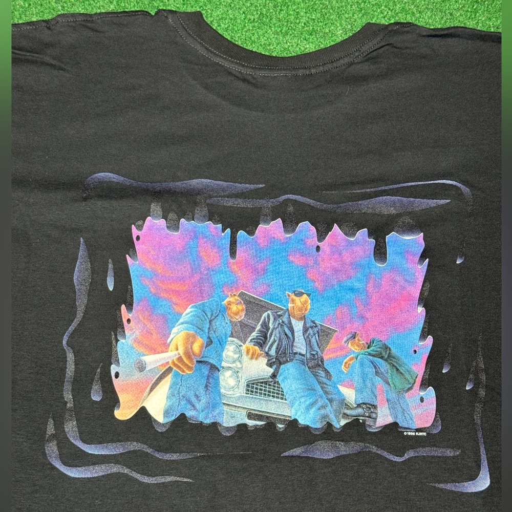 Vintage 90s Camel Cigarettes Camel Joe Promo RARE Black XL T Shirt 23x30 - Picture 2 of 8